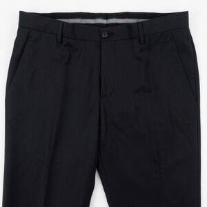 NWOT Giorgio Armani Virgin Wool Cashmere Dress Pants Men's 48 Black